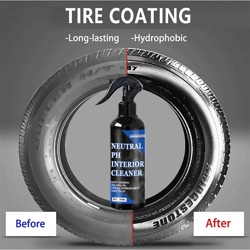 Car Wax Ceramic Coating - Spray per Neroificazione Pneumatici Auto, Rivestimento